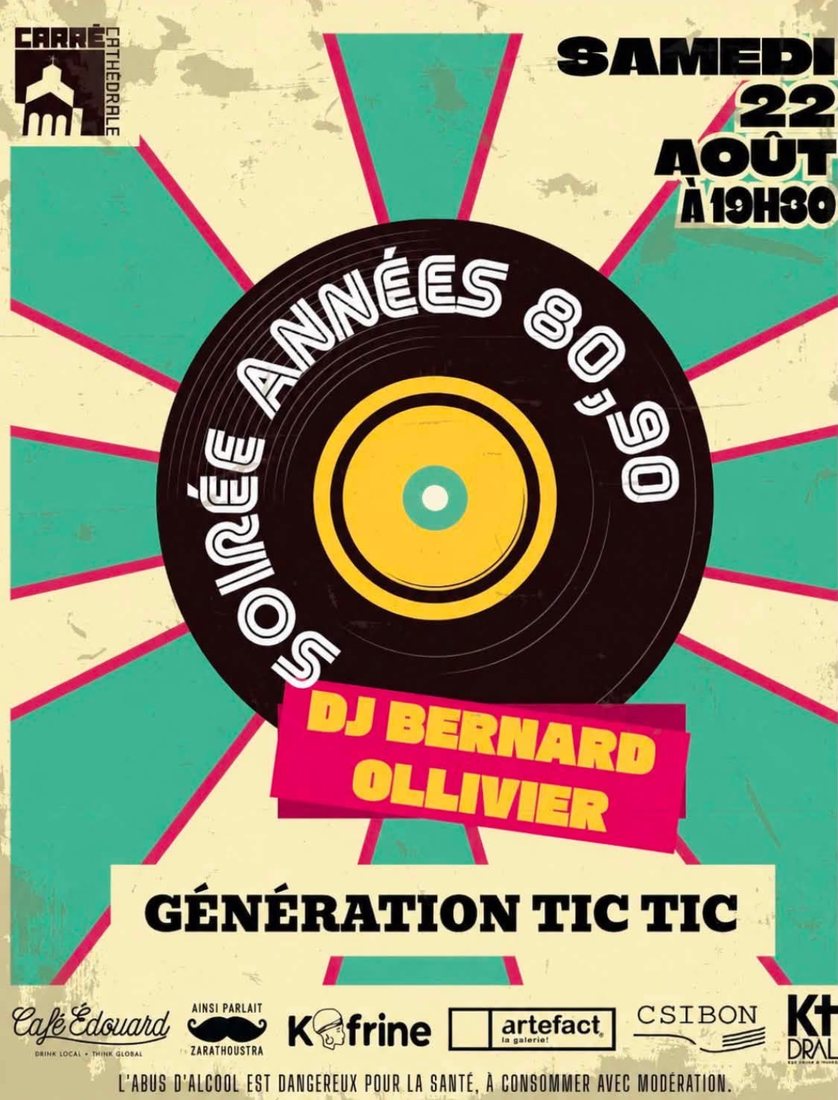 Affiche : Soirée Années 80, 90